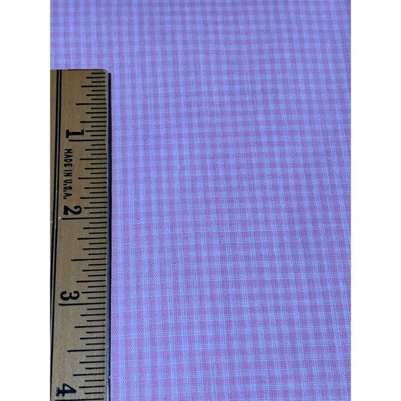 Pink Gingham Check Cotton Fabric 1/2 yard 44" wide Quilting - Picture 3 of 4